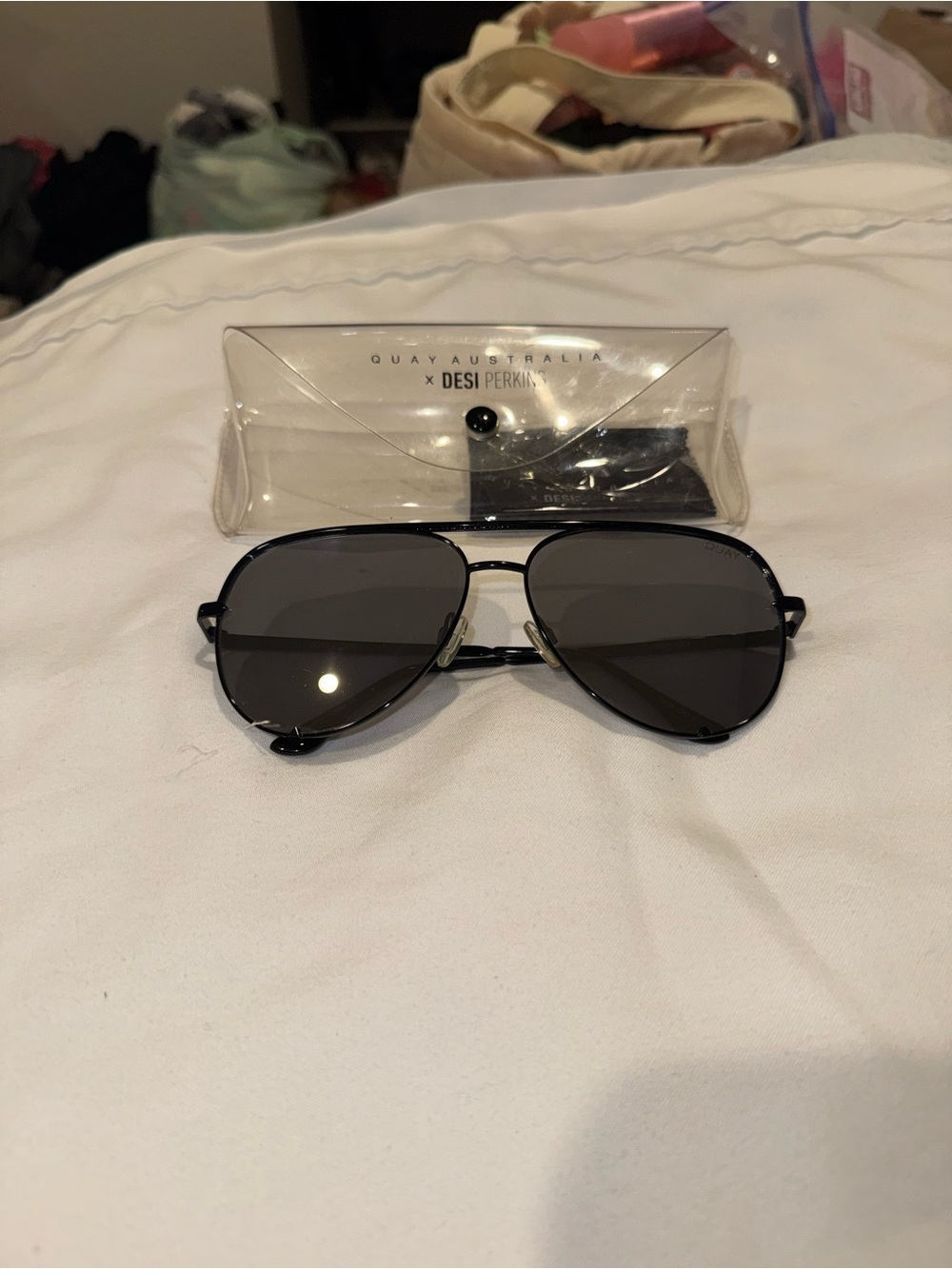 QUAY X DESI High Key black sunglasses